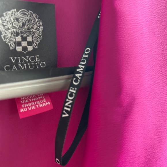 Shawl Collar Long Sleeve Satin Dress Vince Camuto - Picture 13 of 16